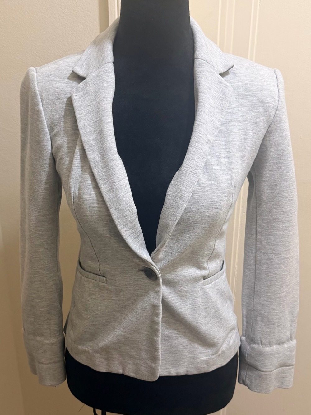 Express Light Grey Fitted Single Button Blazer Size XS - NWOT